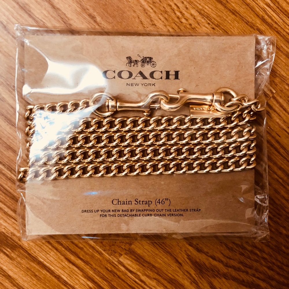 Coach gold chain strap